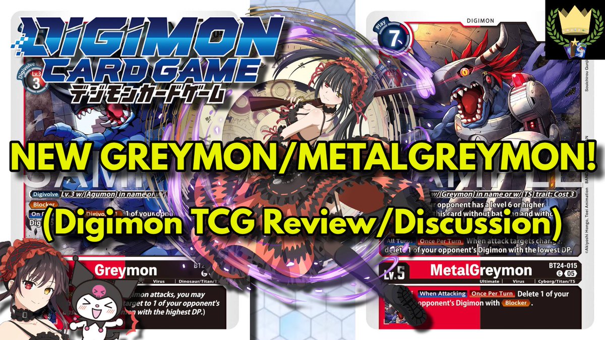 GSKGofficial's tweet image. youtu.be/1kdkRYiRHak?si…
In our latest video I go over the newly revealed Greymon, and Metalgreymon that will be released in BT24. Use the link to check it out on our channel.
#Digimon #DigimonTimeStranger #DigimonTCG #DigimonCardGame #TCG #TCGGaming #Anime #Bandai