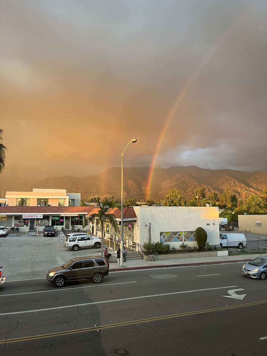 I haven’t seen a double rainbow in years, so I was a little jelly when <a href="/12StringCara/">Cara Pennington</a> mentioned seeing one the other day. But the universe has a way of showing up right on time. Caught my own today. A good omen if I’ve ever seen one. 🌈✨