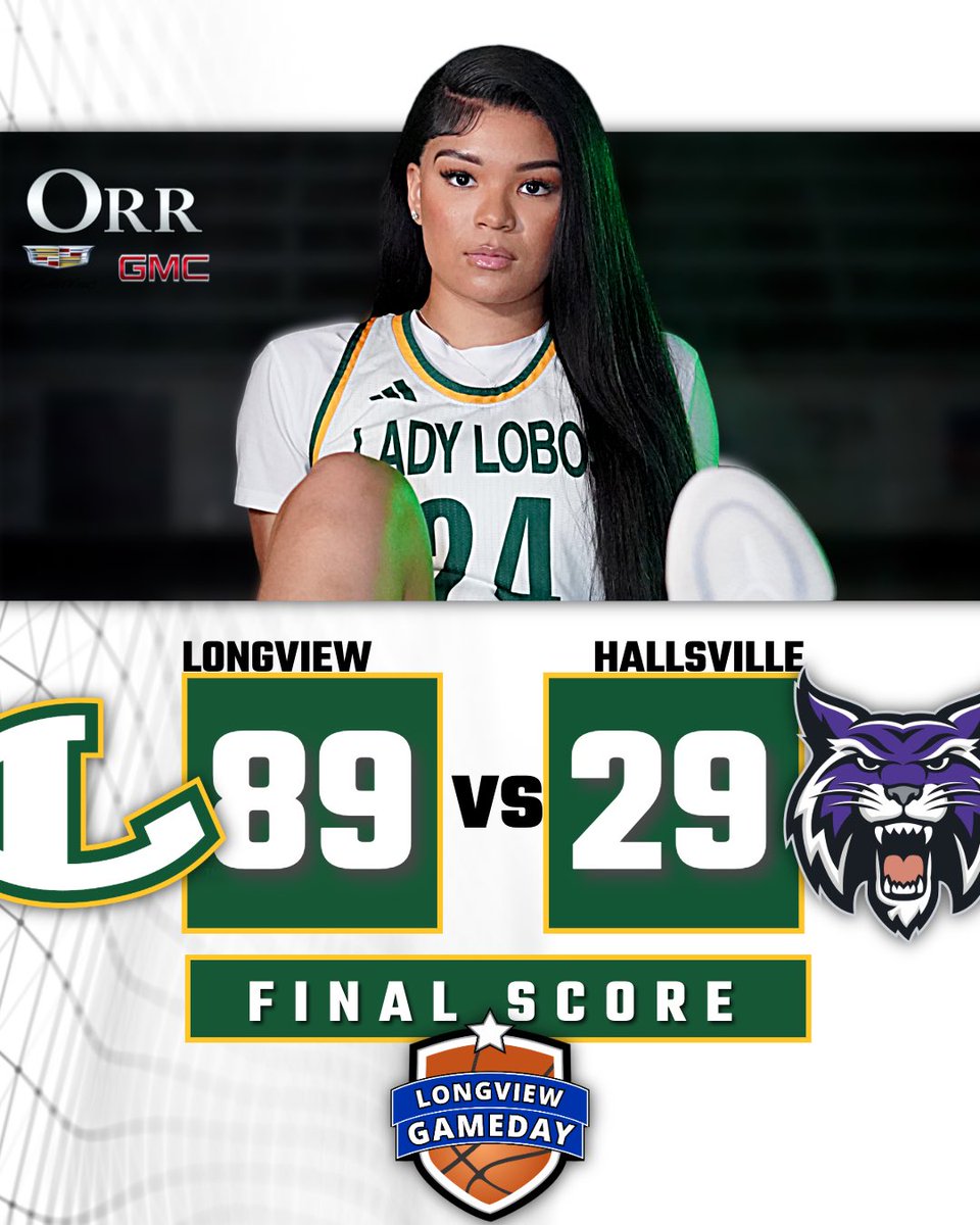 The Lady Lobos beat Hallsville by 60!!! to move to 4-0 👀