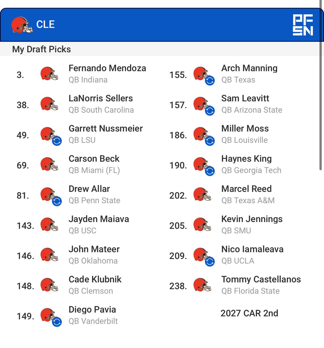 Browns mock draft 1.01