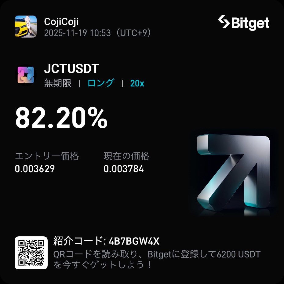 CryptoCojiCoji's tweet image. #JCT
もう上がらなそうな気がしてきたので利確💰
#Bitget 
#MEXC