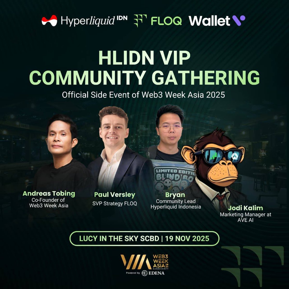 Hyperliquid_IDN's tweet image. This is the day, the biggest @HyperliquidX @hypurr_co Indonesia community gathering

Speakers
@andreasrtobing_ 
Paul Versley
@bryansetiawanhl 
@Jodski888 

As one of the biggest side event for the largest crypto event in Indonesia @W3WOfficial 

Powered by @W3WOfficial…
