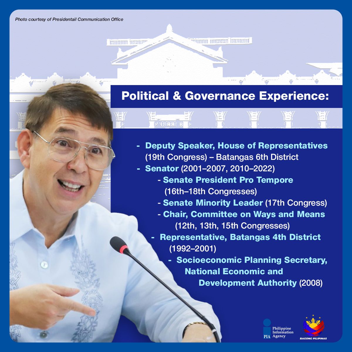 PIADesk's tweet image. With decades of experience in public service, finance, and governance, Executive Secretary Ralph G. Recto has earned President Ferdinand R. Marcos Jr.’s full trust, reinforcing the administration’s vision for a resilient, inclusive, and forward-looking #BagongPilipinas.
#ISM