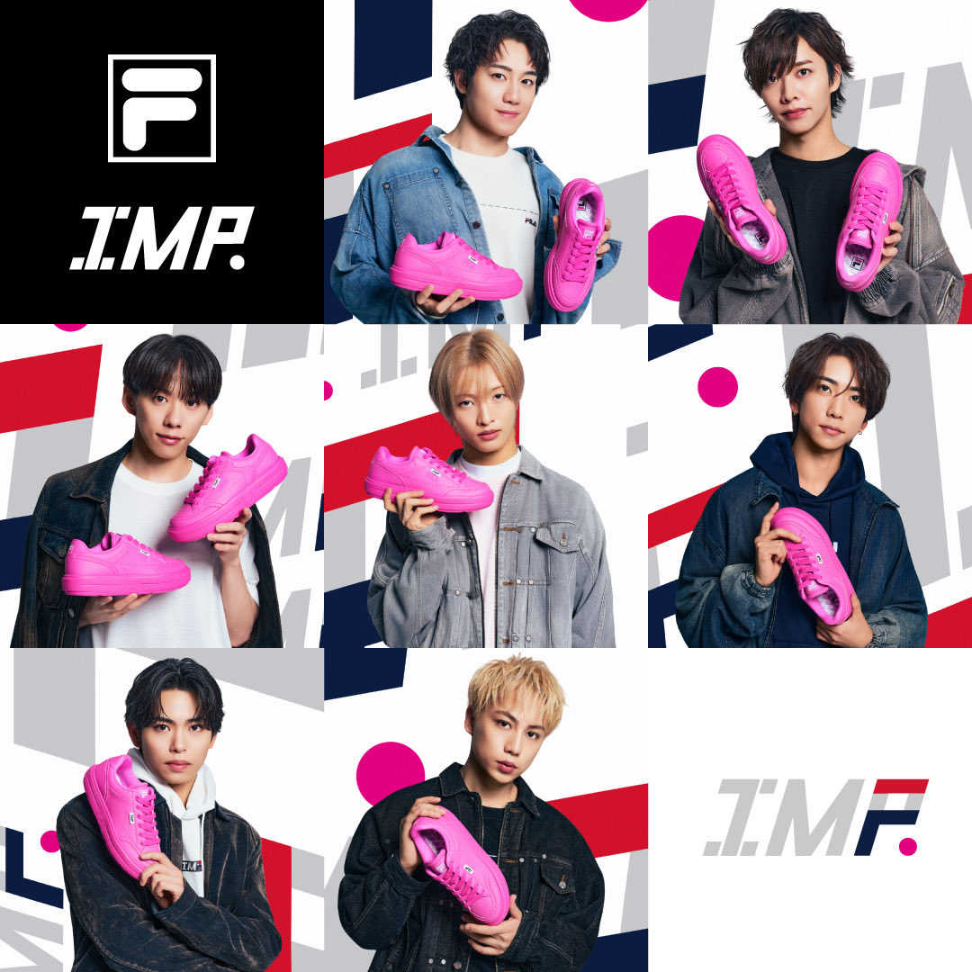 キーホルダー付FILA×IMP.コラボスニーカーマゼンダ ピンク 24.0センチ キーホルダー付き】FILA×IMP.コラボ マゼンタピンク スニーカー26cm