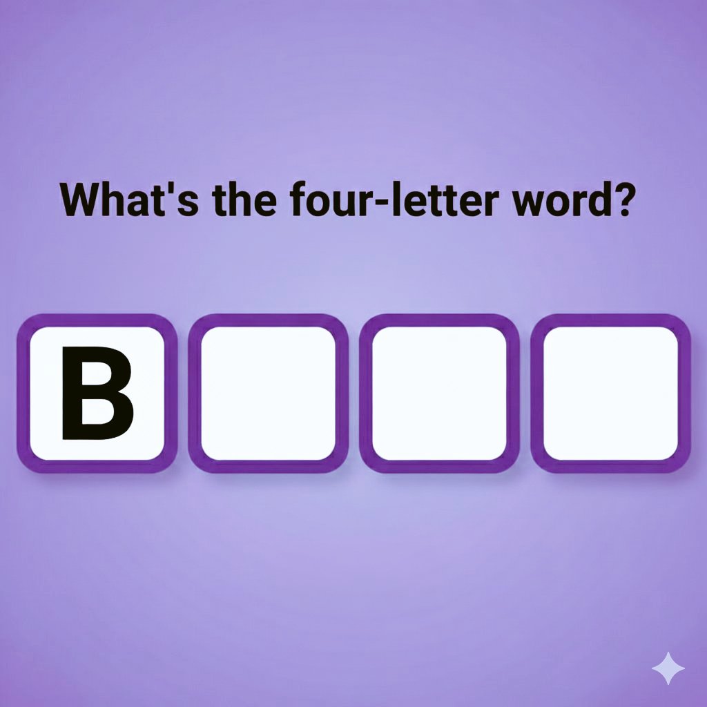 chatgptpaglu's tweet image. What&apos;s the four letter word??