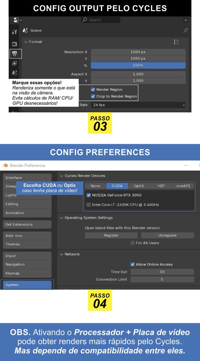 pfadesign's tweet image. DICAS! - Configurações para renderizar mais rápido e com qualidade pelo Cycles
#blender #cyclesrender #modelagem3d #animação3d #Artista3D