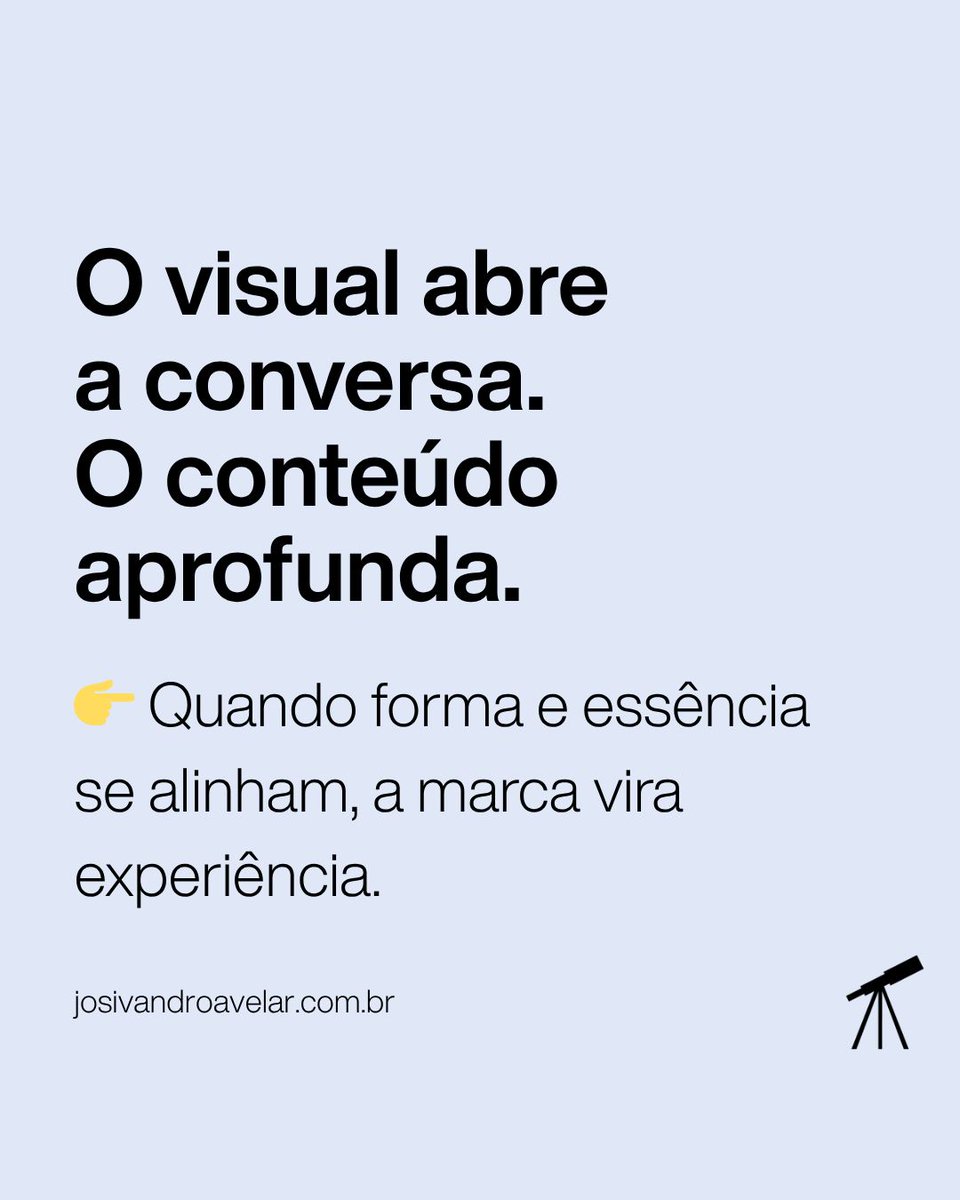 josivandro's tweet image. 👉 Entenda por que a forma é a mensagem em bit.ly/4qYIE7k.

#ContentTalks #Design #IdentidadeVisual #Comunicação #Branding #EstratégiaDigital #Criatividade #RevoluçãoCriativa