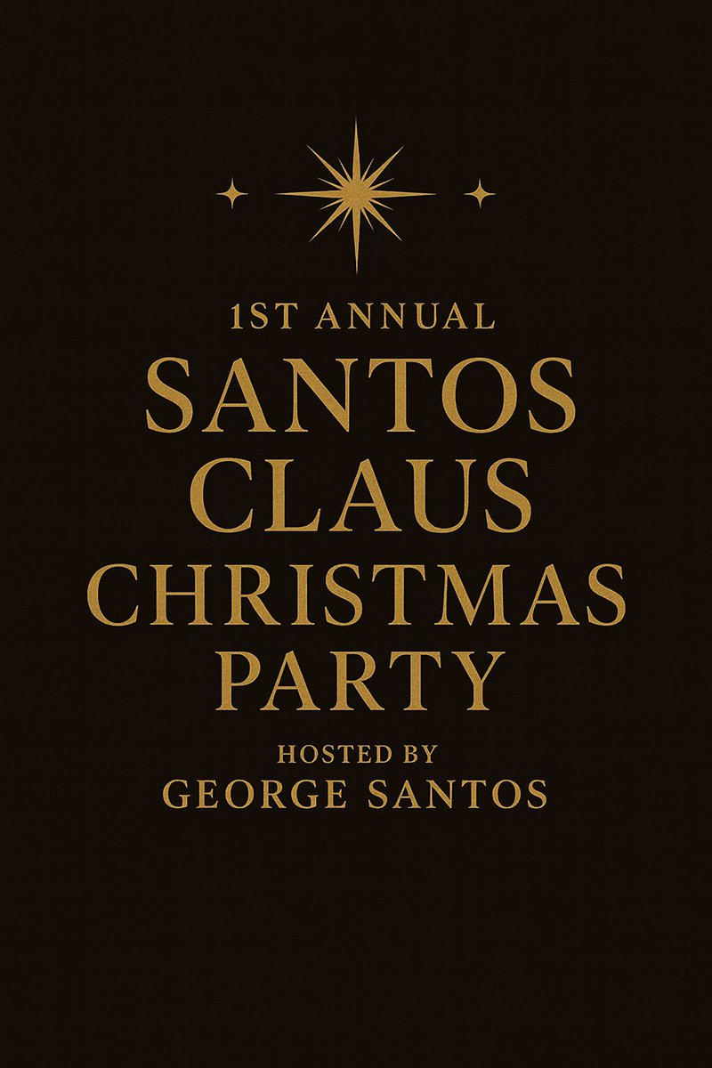 George Santos announcing his new annual Christmas party early next month