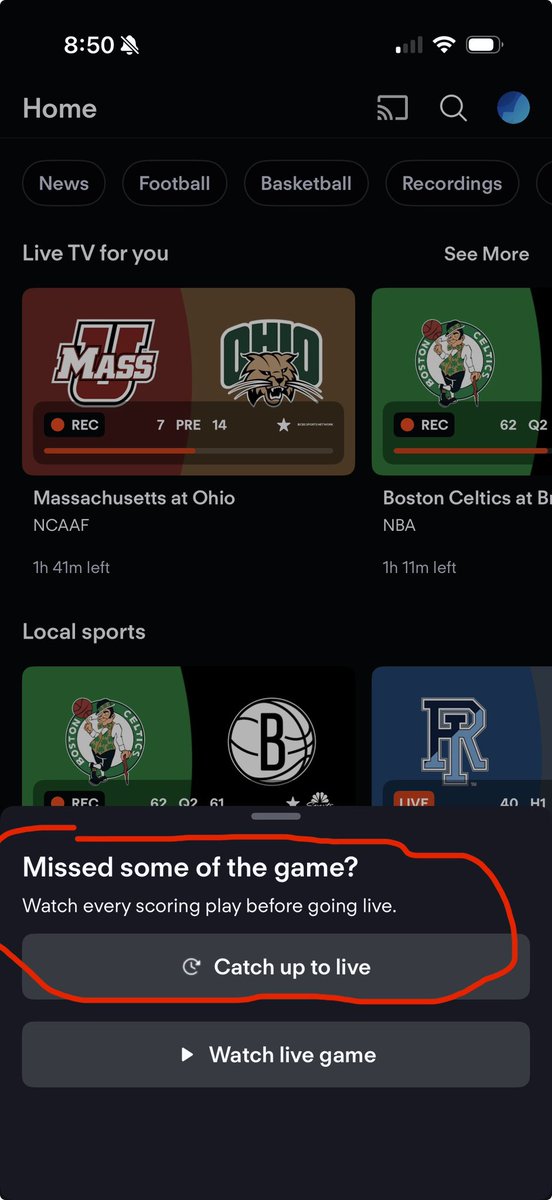 StockResearchWk's tweet image. $FUBO “Catch Up to Live” feature is seriously impressive

Fubo can identify key plays from any game (even smaller matchups like UMass/Ohio) and surface real context, including the exact player/what happened

$FUBO tech stack is industry leading

Did someone say sports betting?