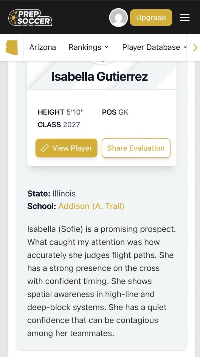 SofieGutierrez7's tweet image. Thank you @PrepSoccerCA for watching me play and for the shout-out! Really enjoyed the great competition at the ECNL Phoenix Showcase this weekend!

@EclipseSelectSC 
@2009EclipseEcnl 
@ImYouthSoccer