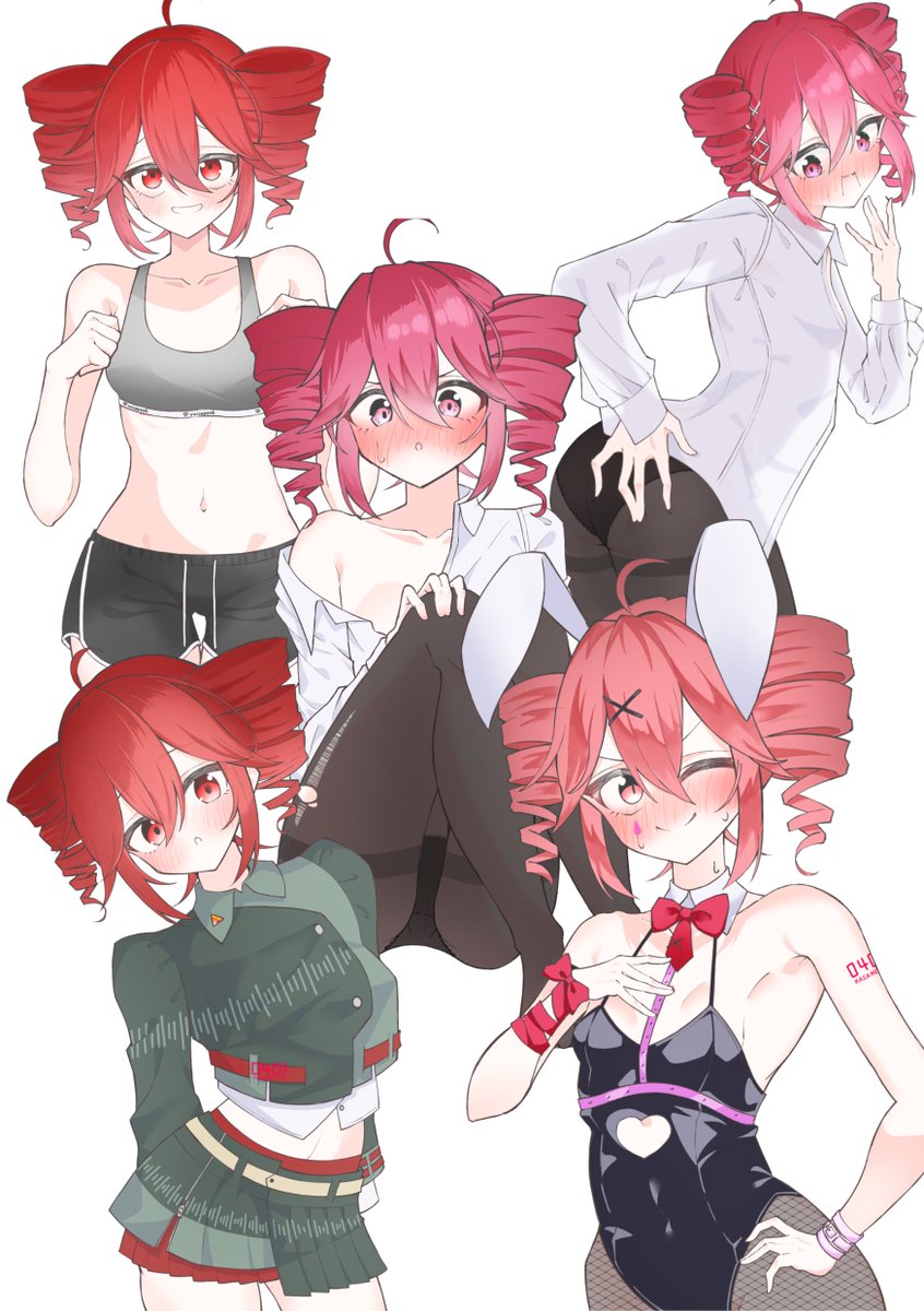 asagiyumina01's tweet image. これまで描いてきた重音テトさん見て