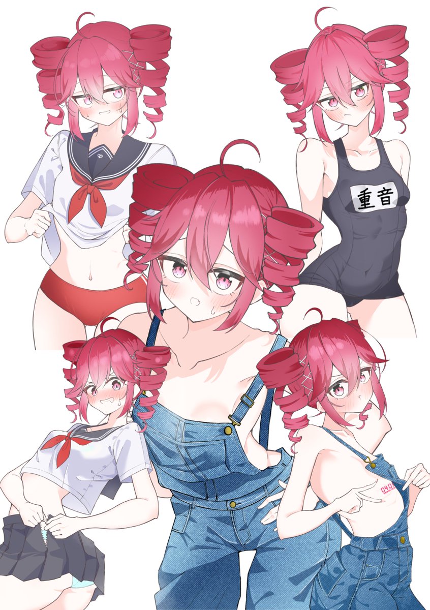 asagiyumina01's tweet image. これまで描いてきた重音テトさん見て