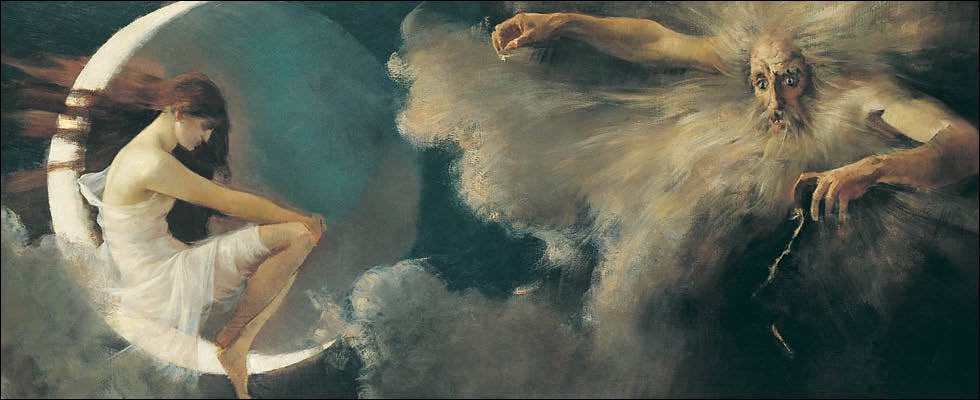 ArchetypeVision's tweet image. The Spirit of the New Moon by Arthur Loureiro, 1888