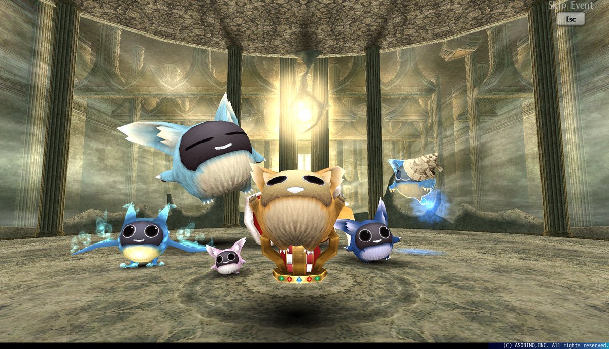 asobimo_en's tweet image. The 1st battle of the Million Downloads event features 7 Potums! Can you name them all without checking? 😉