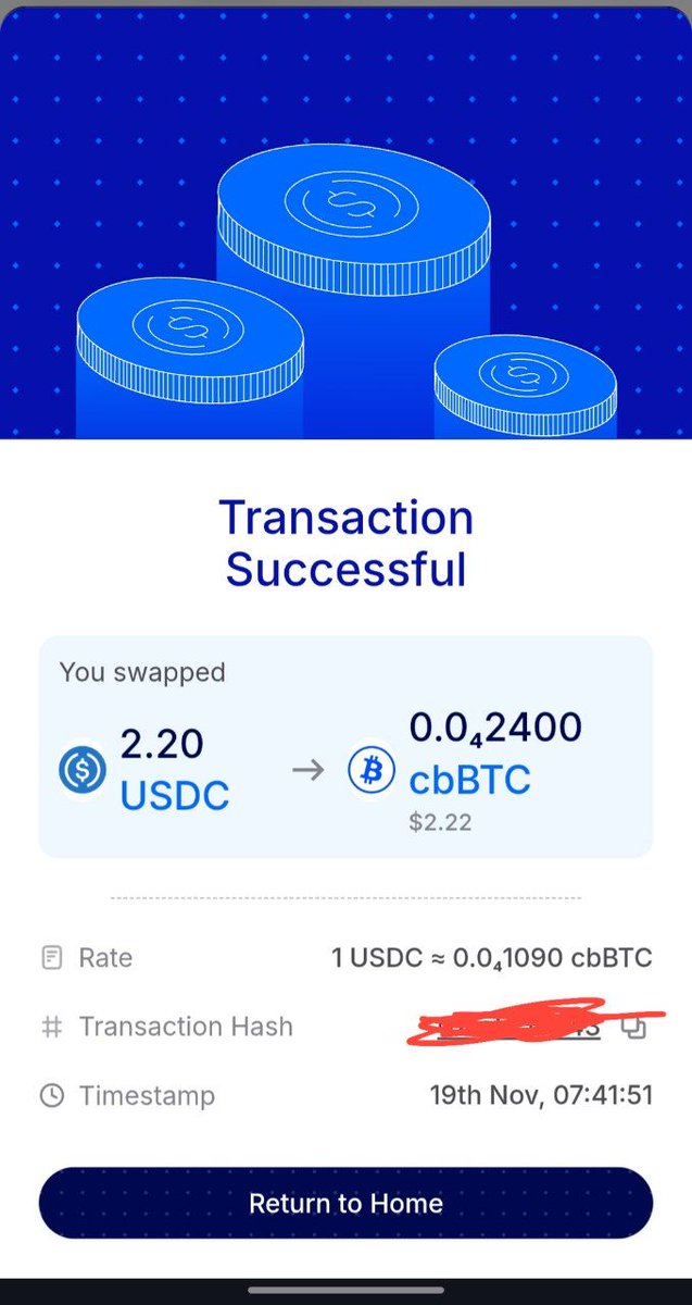ZoNaveen's tweet image. Day 40 of SIP in cbBTC (BTC) , Using coins.me .

@coinsme_HQ @P2Pdotme

#SIP #coinsdotme #p2pdotme