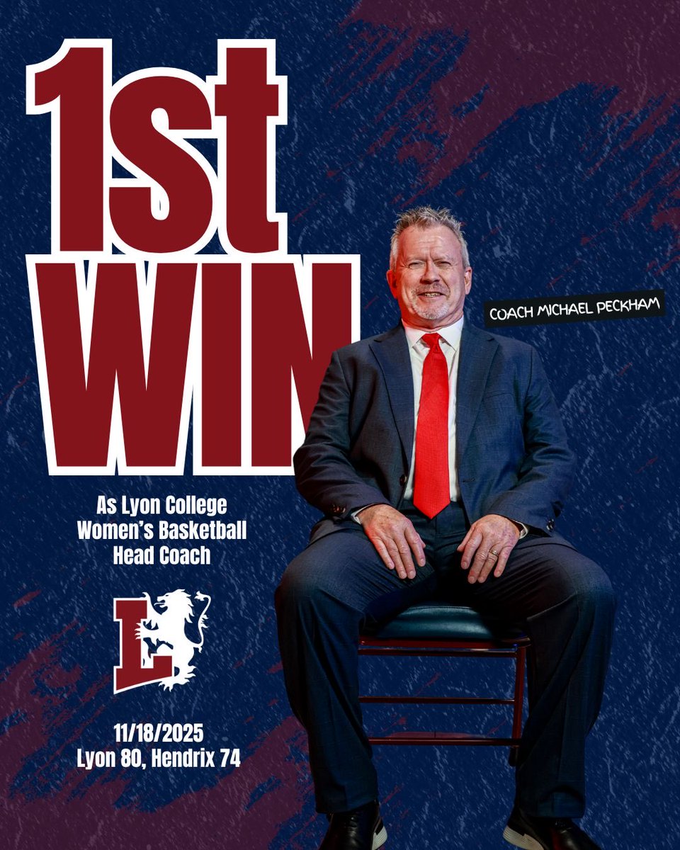 Coach Michael Peckham gets first win as Lyon College Head Women’s Basketball Coach as the Scots defeat Hendrix
80-74
#GoScotsGo