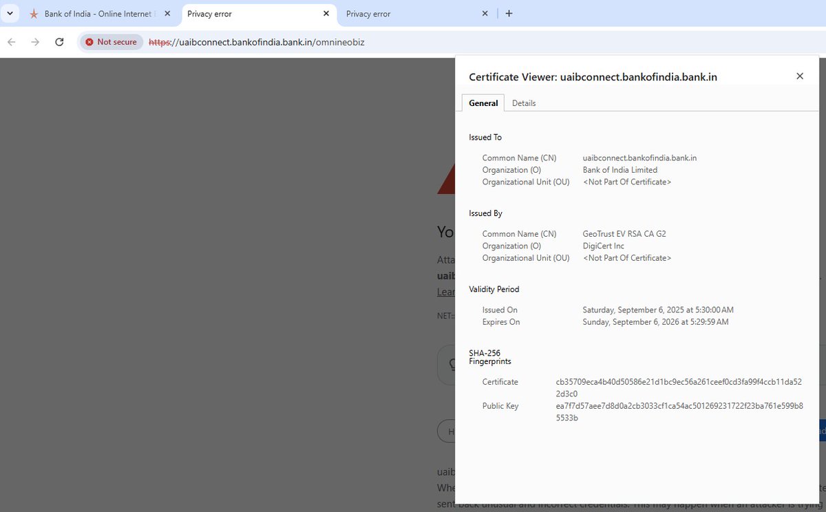 Its just me or <a href="/BankofIndia_IN/">Bank of India</a> is still down there seems to be security issues in net banking and #upi is also down <a href="/RBI/">ReserveBankOfIndia</a> <a href="/Cyberdost/">CyberDost I4C</a>