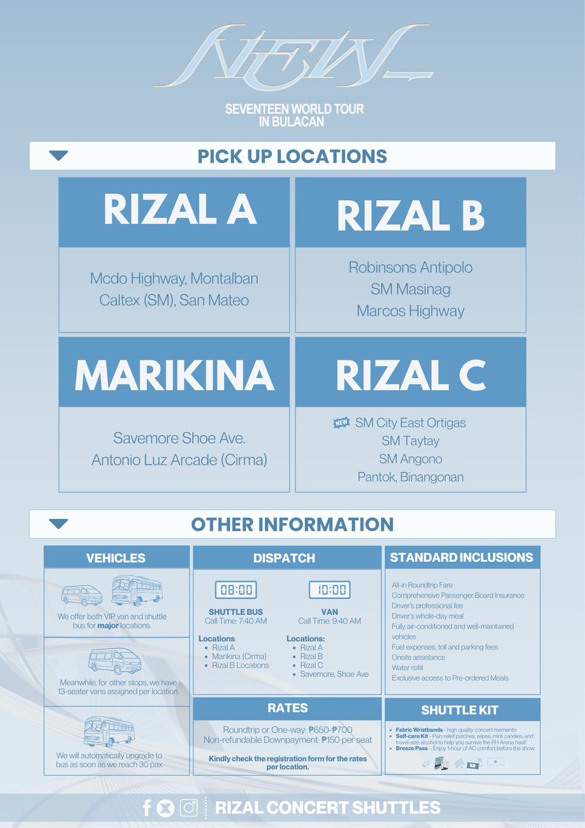RIZAL CONCERT SHUTTLES tweet media