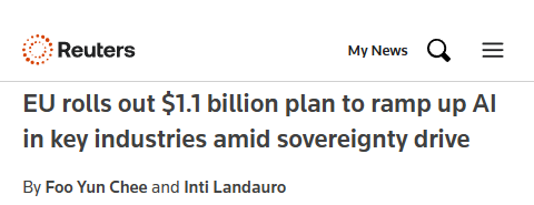 KobeissiLetter's tweet image. The elephant in the room:

What happened to Europe?

While US and Chinese AI companies are announcing trillions of dollars in AI deals, the EU is rolling out a $1.1 billion AI plan to &quot;ramp up AI.&quot;

There is virtually no competition coming from the EU when it comes to AI…