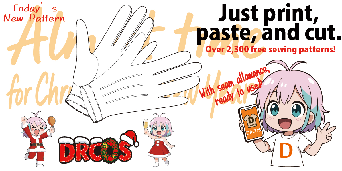 drcos_com's tweet image. 🎅 Today’s new Free English Paper Pattern release!

🧤 Party Glove
📏 A4 size (Cm)
✨ Cute and elegant gloves  great for Christmas cosplay, parties, and handmade outfits. Easy for beginners

🔗dr-cos.info/fp-partyglove.…

#ChristmasCostume #SewingPatterns #FreePattern #CosplayCostume