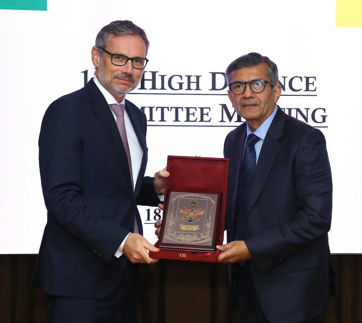 prodefencejammu's tweet image. Defence Secretary Shri Rajesh Kumar Singh co-chaired the 12th India–Germany High Defence Committee (HDC) meeting in New Delhi with the State Secretary of German Defence Ministry Mr Jens Plötner. The Co-chairs reviewed the ongoing defence initiatives, identified priority areas for…