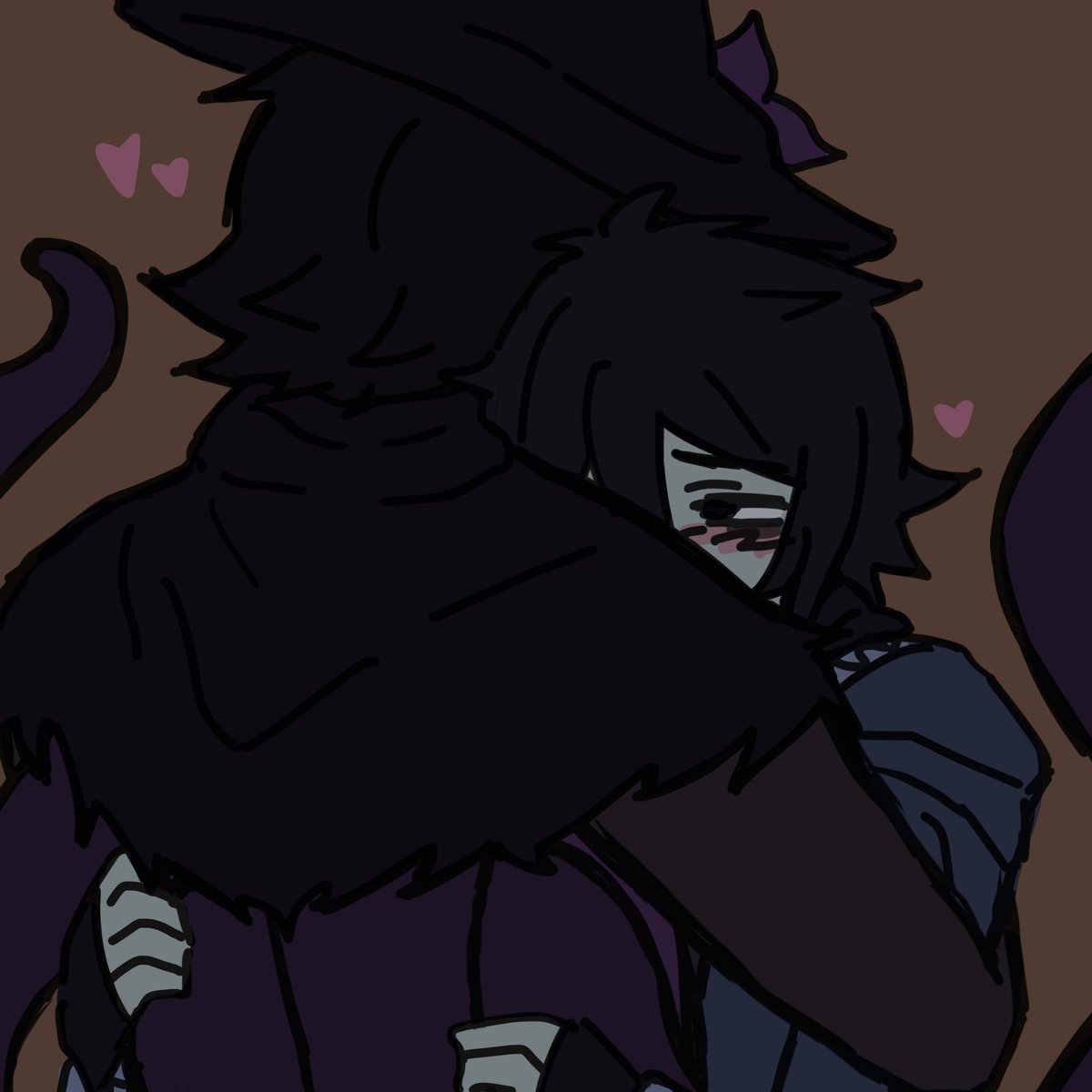 BloopFirework's tweet image. idk how to make them hug with those big ass tentacles in the way #azuretime