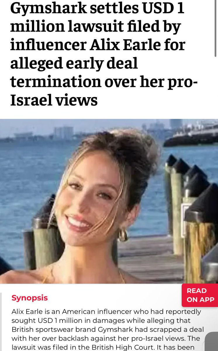 sure didn’t and even sued gymshark for dropping her for being a staunch zionist! #dwts