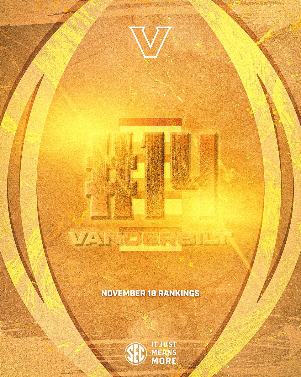 🏈 Nov. 18 CFP Rankings

⚓️ No. 14 <a href="/VandyFootball/">#14 Vanderbilt Football</a> 

<a href="/CFBPlayoff/">College Football Playoff</a> x #ItJustMeansMore