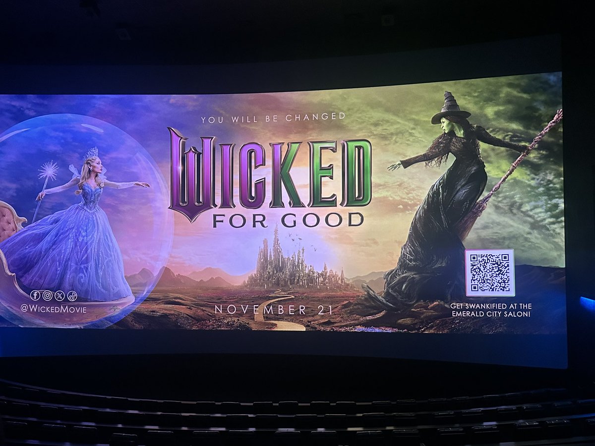 #WickedForGood was a great conclusion to the musical’s jump to cinema. Part 1 was the stronger film, but this finale still delivered a satisfying ending with standout performances from #CynthiaErivo and #ArianaGrande. A magical sendoff.”
