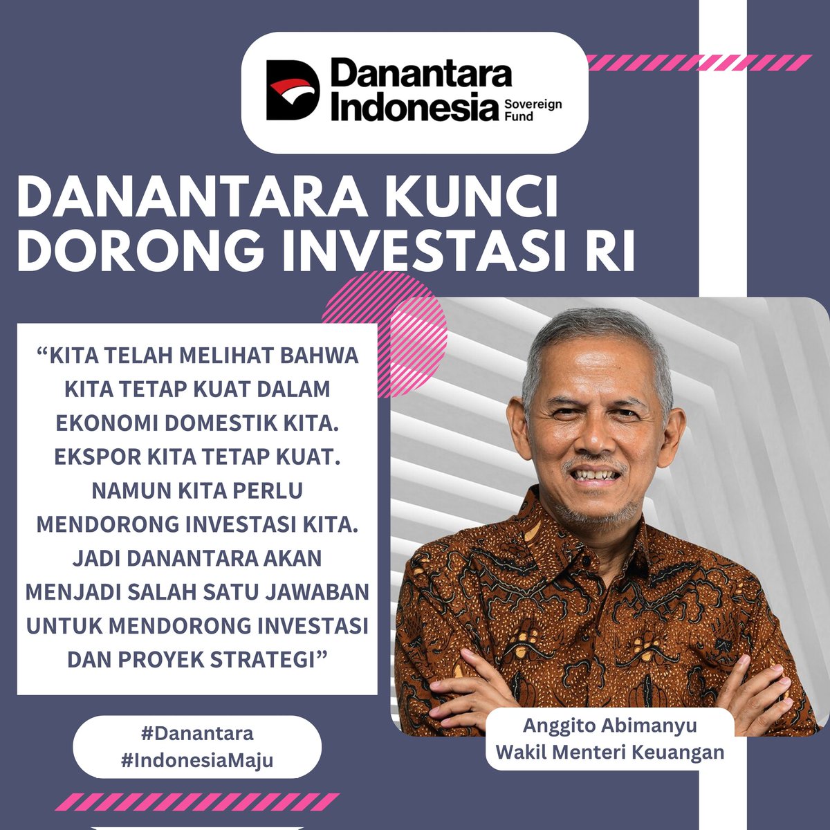 arifanisa13's tweet image. Danantara kunci dorong investasi RI. #DanantaraMasaDepanIndonesia #DanantaraGlobal #Danantara