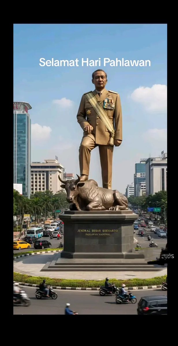 Soeharto pahlawan terbaik 
Berbakti untuk Negara selama 32 tahun.