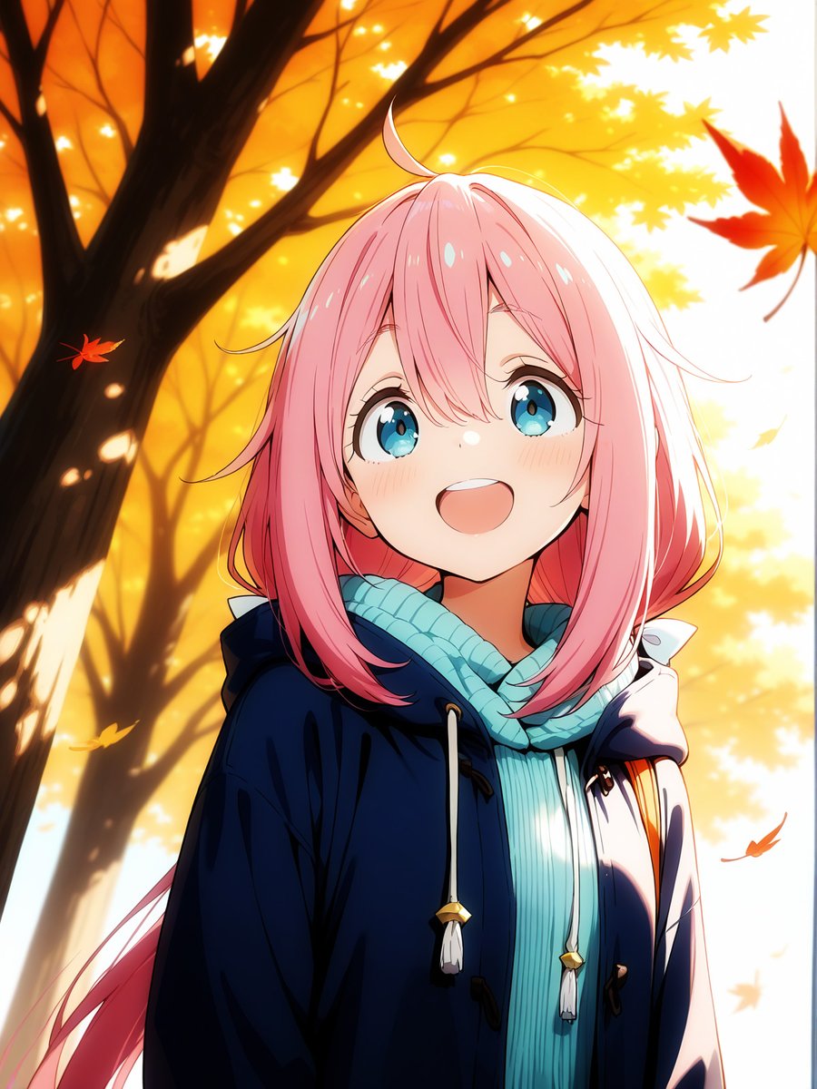 bias_jizo's tweet image. あ！リンちゃんだ！
#ゆるキャン #各務原なでしこ #AIイラスト