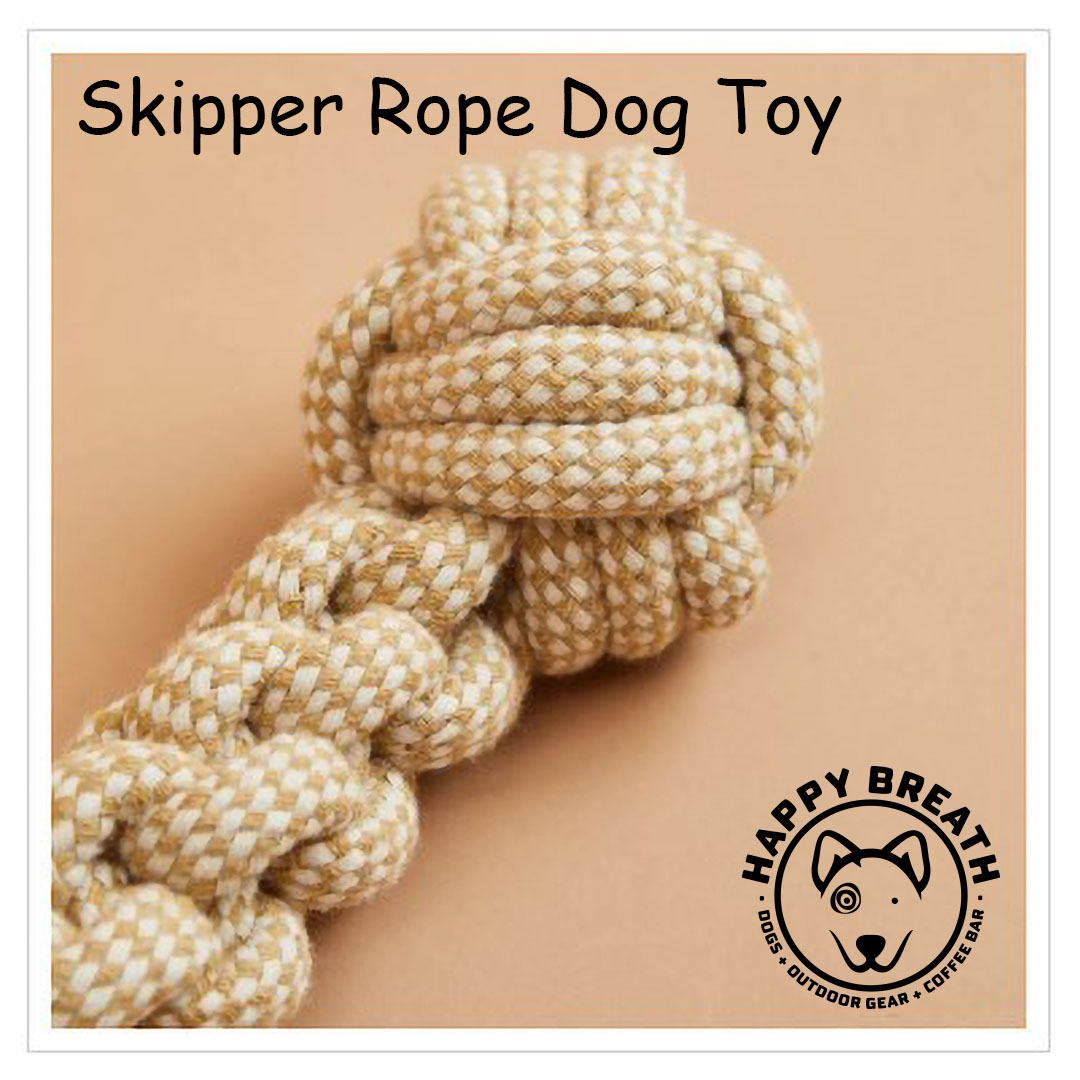 Looking for the perfect chew toy for your pup? 🐶✨ Not many left.

Our high-end dog toy is hand-woven with heavy-duty cotton rope made from 100% recycled yarn! Dogs can gnaw on the knotted ends or nibble the middle — designed to unravel and help floss those teeth. Limited