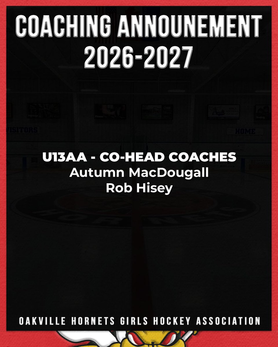 We are pleased to announce the following U13AA Co-Head coaches for 2026-2027 Season!

Autumn MacDougall
Rob Hisey