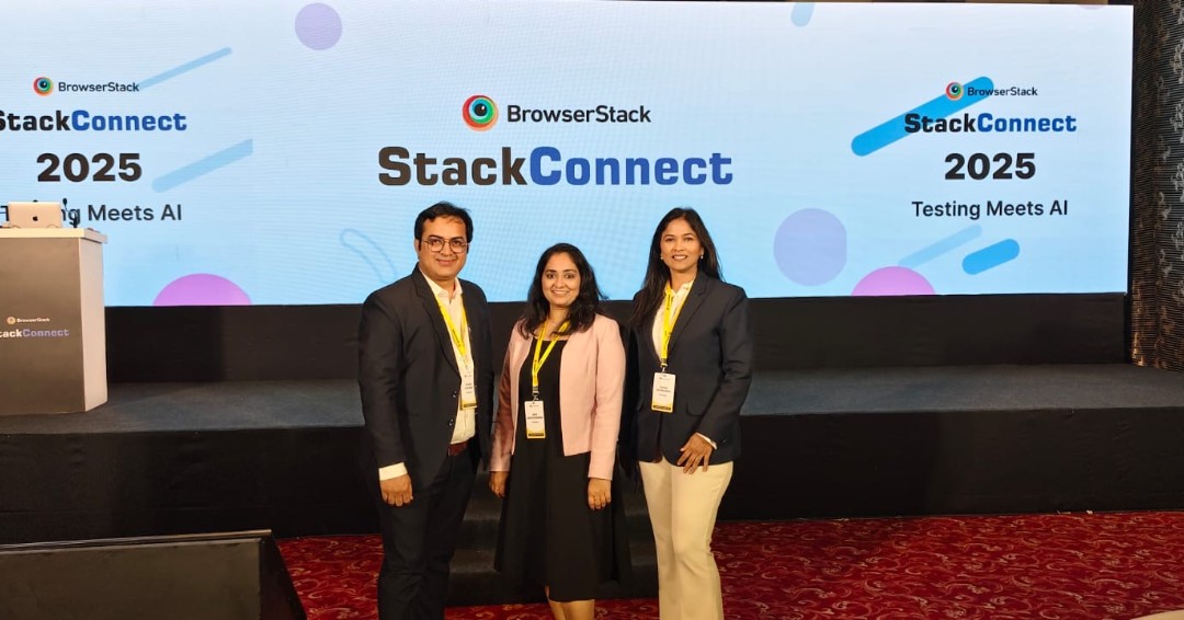 PerficientIndia's tweet image. @Perficient joined @BrowserStack&apos;s StackConnect World Tour in Mumbai with 300+ QA &amp;amp; DevOps leaders! 🚀 @Swathi Sankarasubramaniam shared insights on AI &amp;amp; test automation. Proud to lead the AI-first quality future! 

#PerficientIndia #QA #QAAutomation #AIFirst #AI #StackConnect