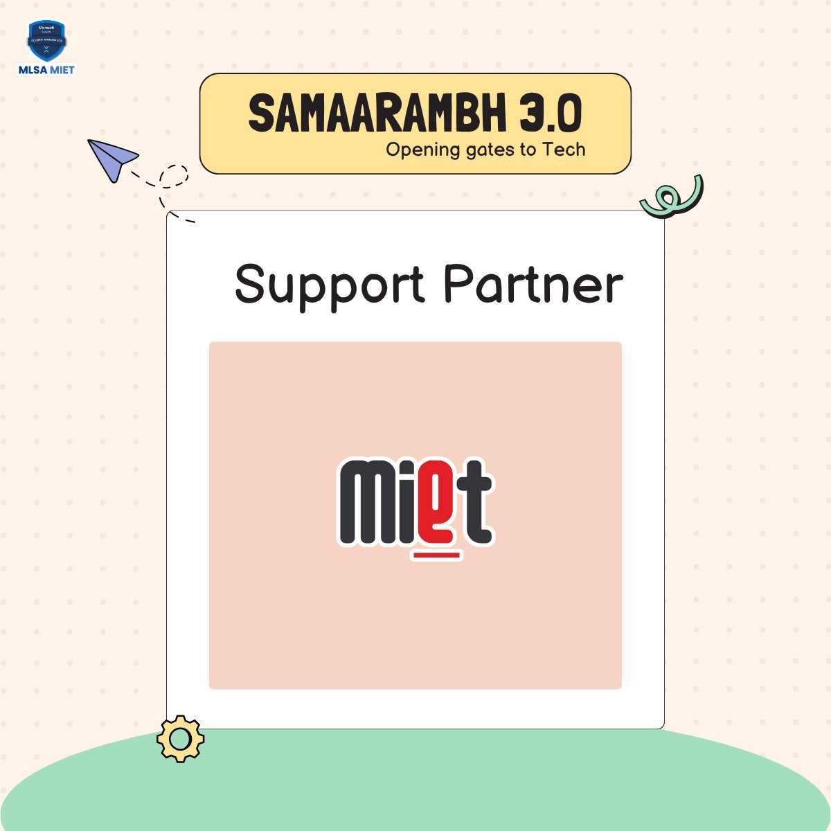 MlsaMiet's tweet image. Grateful to have MIET as our Support Partner for SAMAARAMBH 3.0! Their support empowers student-led innovation and learning.
🕒 22 Nov | 10:30 AM–2:00 PM
📍 Microsoft Office, Gurugram
#Samaarambh3 #MLSAMIET