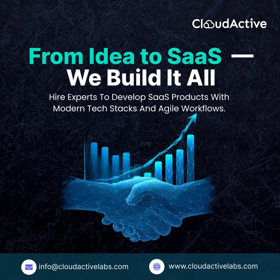 CloudActiveLabs's tweet image. From idea to SaaS — we build it all 🚀
Hire experts who develop scalable SaaS products using modern tech stacks &amp;amp; agile workflows.
🌐 cloudactivelabs.com
📩 info@cloudactivelabs.com
📞 +91 987 133 9998
#saasdevelopment #productengineering #webdevelopment #cloudactivelabs