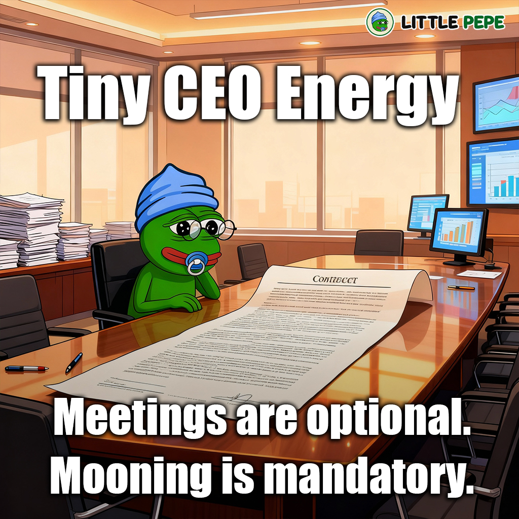 littlepepetoken's tweet image. Leadership isn’t size — it’s mindset. 😎🐸💚
Buy Today: 👉 littlepepe.com 

#LittlePepe #LILPEPE #MemeCoin #Cryptopresale