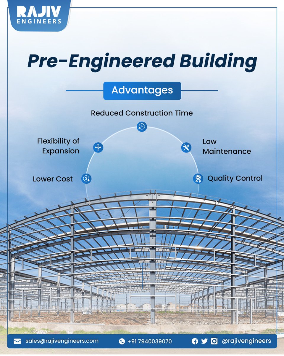 rajivengineers's tweet image. Building smarter and faster with reliable, cost-efficient pre-engineered structures designed for long-term performance

#rajivengineers #peb #preengineeredbuilding #construction #engineering #steelstructures #industrialbuildings #infrastructure #smartconstruction