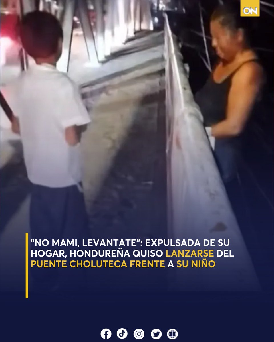 11_Noticias's tweet photo. “Me voy a tir*, me corrió de la casa” en un momento de desesperación, hondureña intentó l*nz*rs* desde el puente Choluteca frente a su hijo y esposo. 😨🗣️

Mira el video aquí: https://t.co/my0abJ6bnt

#Choluteca #Muje https://t.co/z4Bgl2JxjM