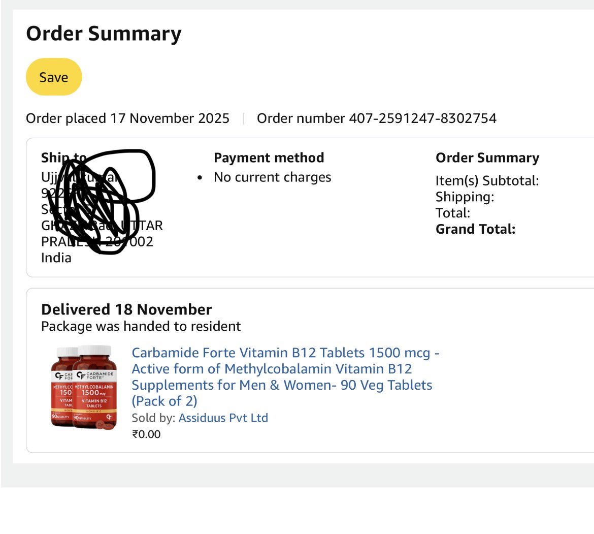 ujjvalgarg's tweet photo. @amazonIN @AmitAgarwal Seller is sending 60 tablets packet only instead of 90 tablets packet after escalation of 2 times. I didn’t understand how Amazon is validating the customers orders https://t.co/HGpCQNiKMV