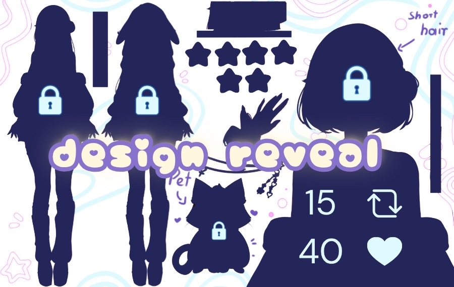 smizzzles's tweet photo. ⭐️Vtuber Design Debut!! 
like + rt to unlock the full image 🩵

reveal 💜 11/25/25 https://t.co/jpJaLtGf0U