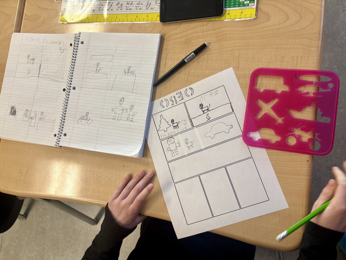 MrRussClass's tweet image. Students are hard at work writing their comics!