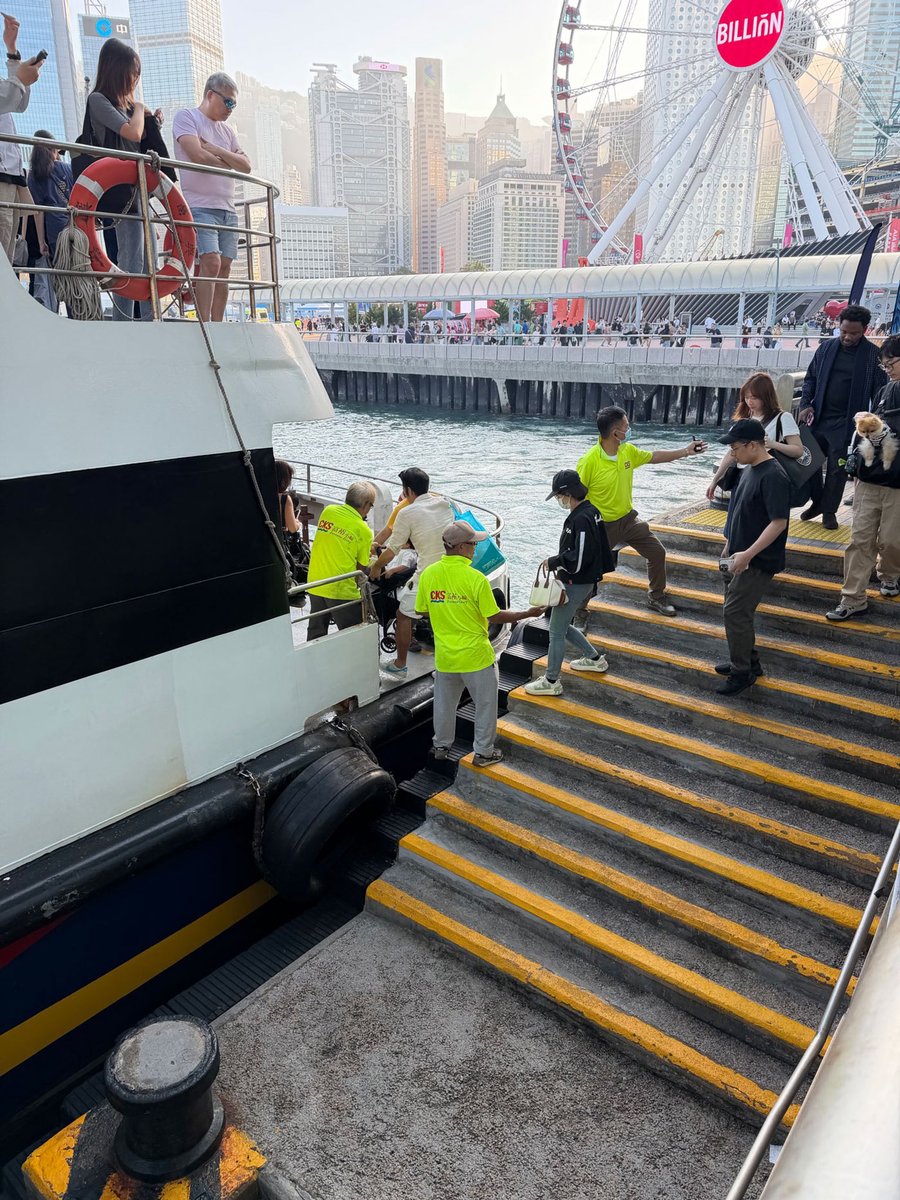 A fellow parent sent this of the Central-side boarding of the new WestK ferry service. Years of planning and the pier is... the sea steps?

HK stroller users will likely be used to this but wheelchairs are out of the question. Is an accessible ferry too much to ask?