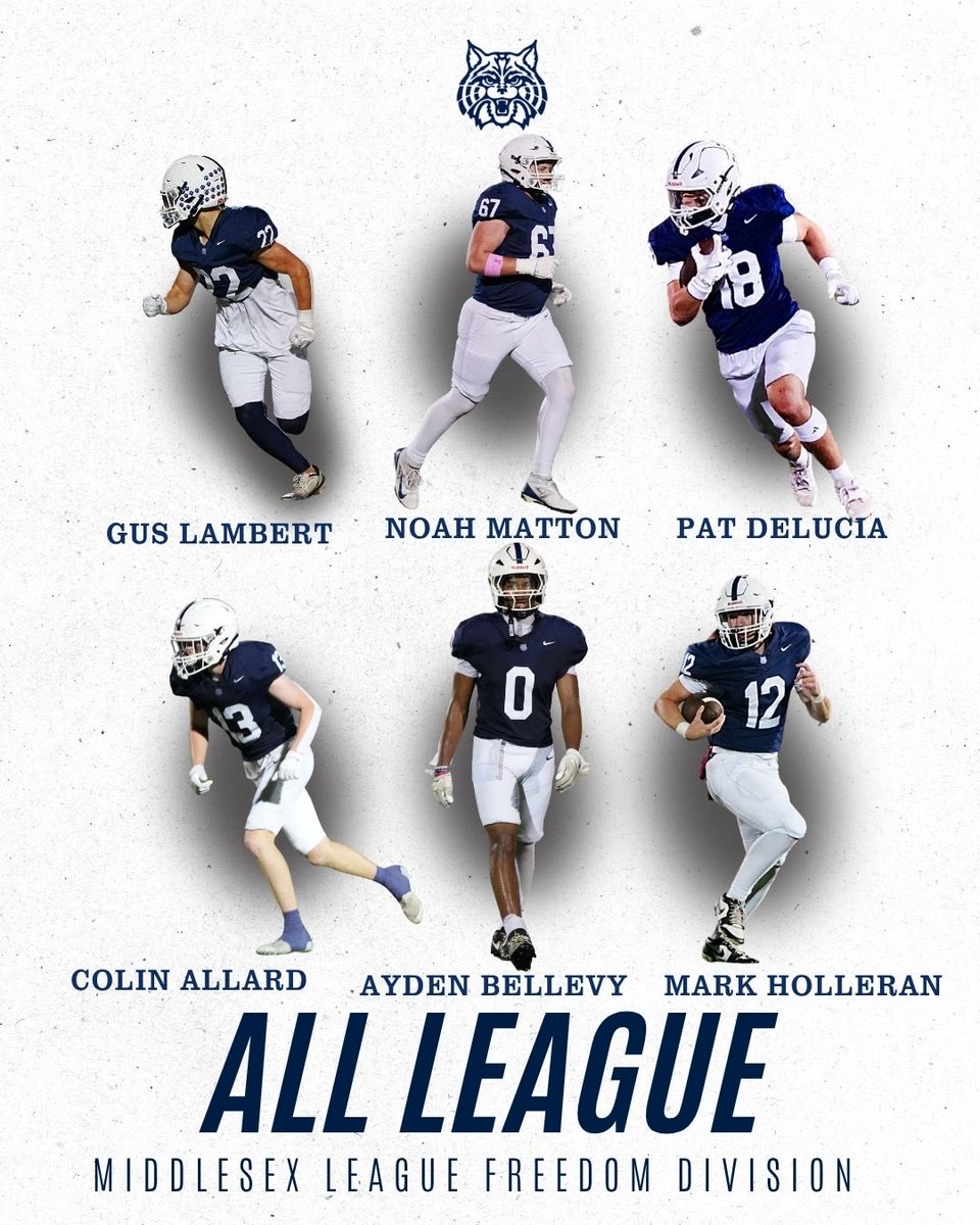 WilmingtonHSFB's tweet photo. Congrats to our 6 Middlesex -Freedom Division All League Selections.  ⁦@Wilmington_AD⁩ ⁦@JamiePote⁩ ⁦@LowellSunSports⁩ ⁦@WilmingtonApple⁩ https://t.co/FIBGEerCsg