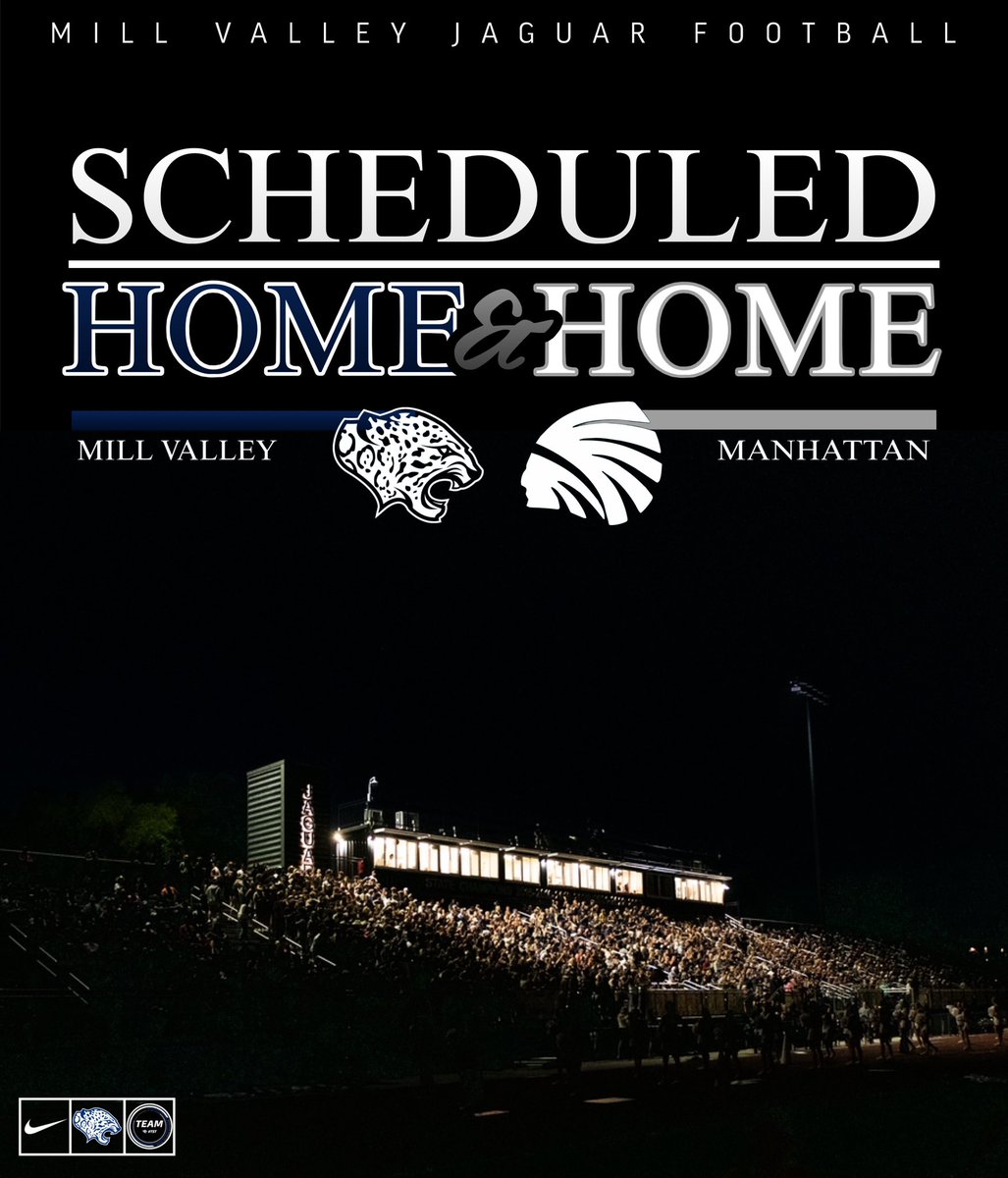MVJaguar's tweet image. 𝟔𝐀 𝐏𝐨𝐰𝐞𝐫 𝐯𝐬 𝟔𝐀 𝐍𝐞𝐰𝐜𝐨𝐦𝐞𝐫

Mill Valley and Manhattan will compete in a Home &amp;amp; Home matchup in 2026 and 2027

Tune in to the first matchup, next year 𝓐𝓣 𝓣𝓗𝓔 𝓢𝓦𝓐𝓜𝓟
#1-0 #TST