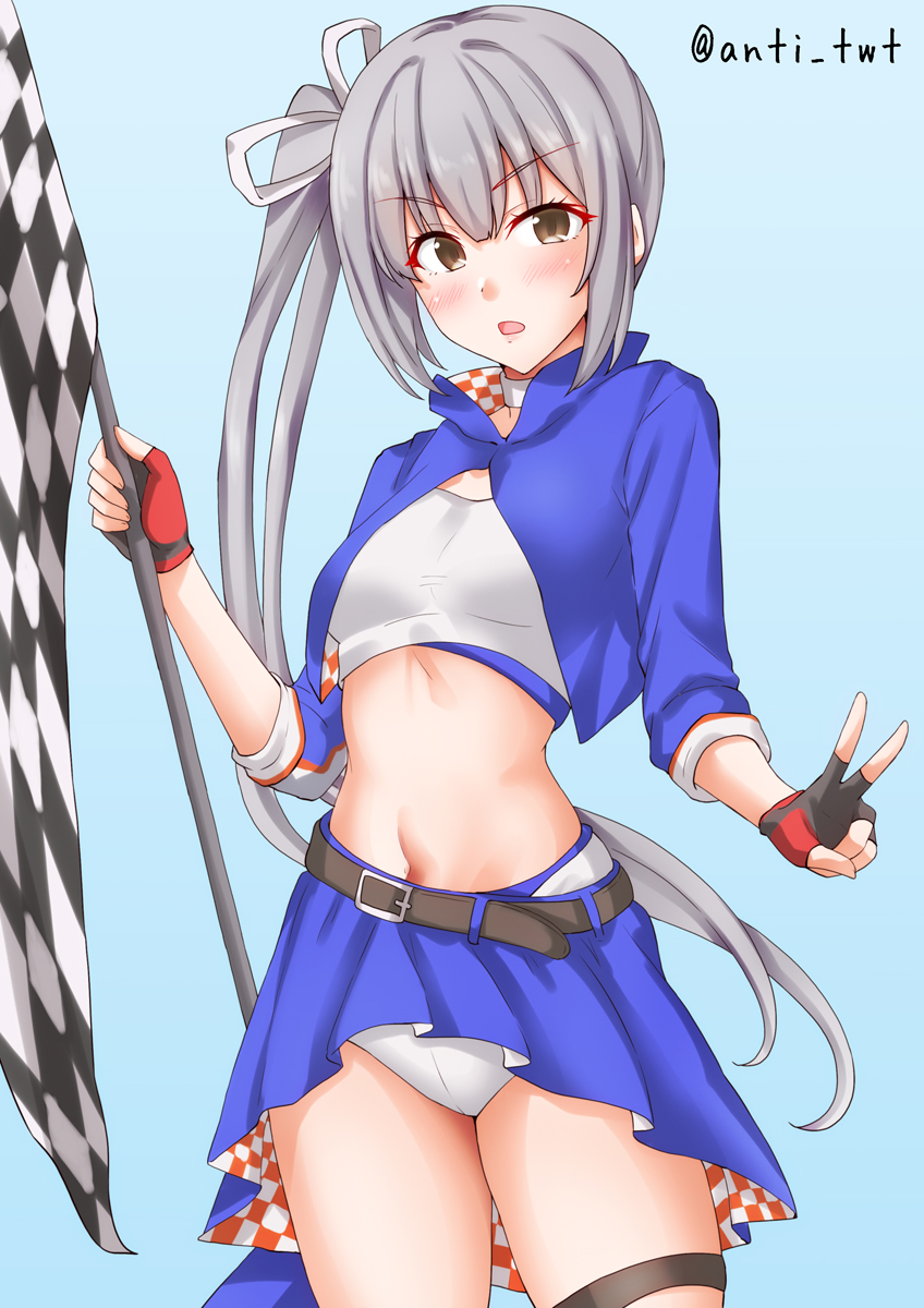 霞(艦隊これくしょん) 「レースクイーン霞ちゃん #艦これ版深夜の真剣お絵描き60分一本勝負 #艦これ版真」|あんちのイラスト