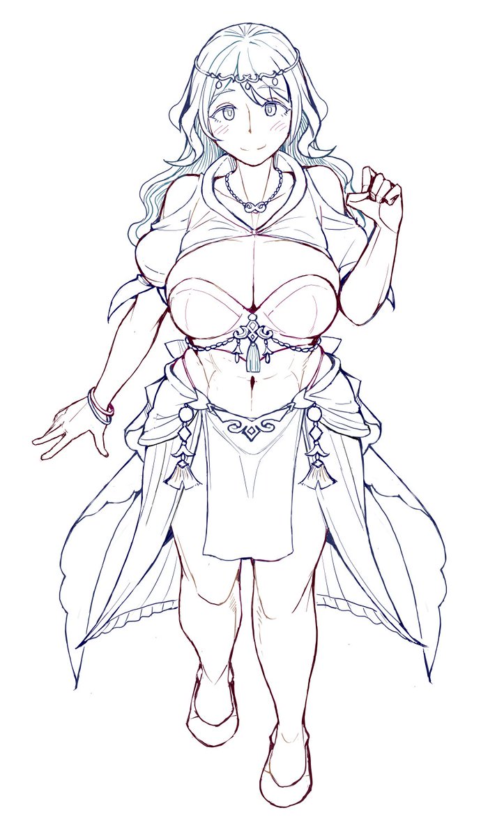 ロマサガ2リメイクの踊り子さんの線画を発掘した 