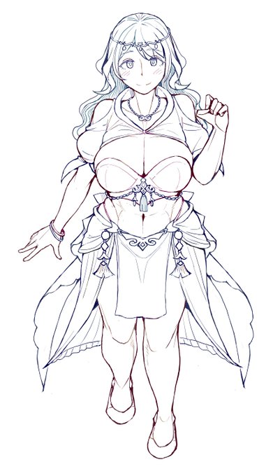 ロマサガ2リメイクの踊り子さんの線画を発掘した 