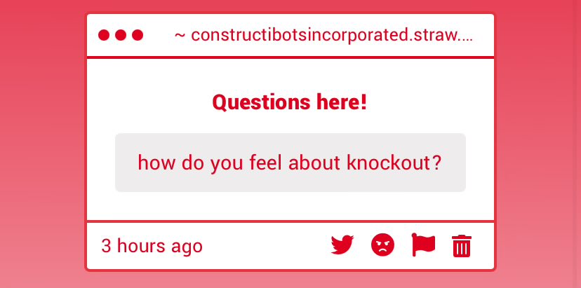 constructibots's tweet image. Oh..! Uh.. We think he’s very kind..very nice personality…! And he’s very.. very.. pretty…